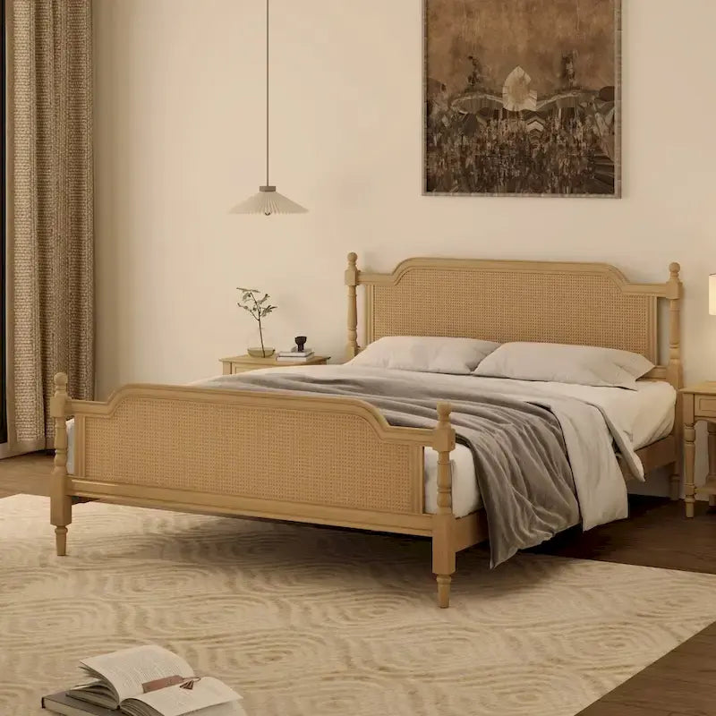 Rotan Platform Bedframe – Geen Boxspring Nodig