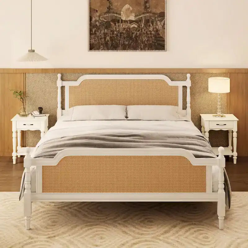 Rotan Platform Bedframe – Geen Boxspring Nodig