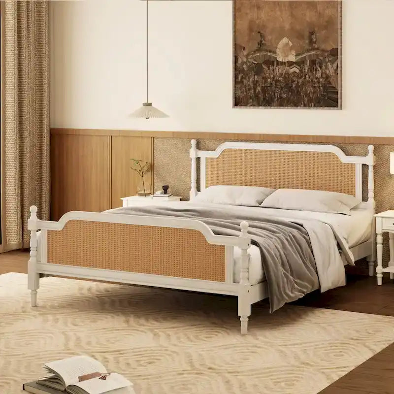 Rotan Platform Bedframe – Geen Boxspring Nodig
