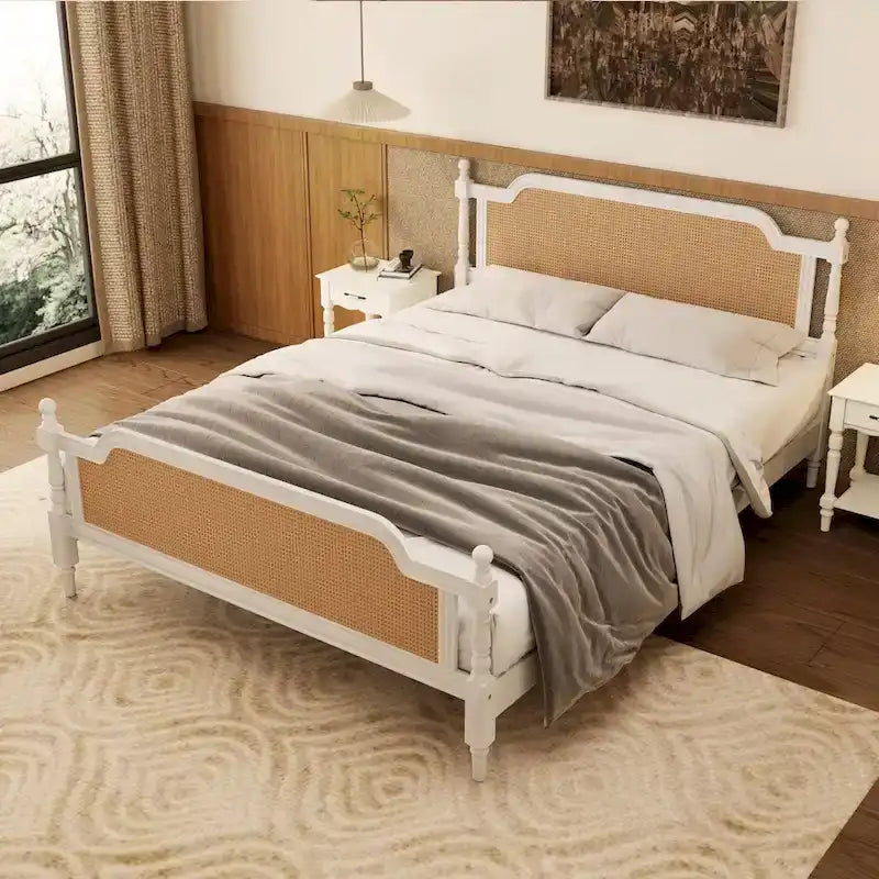 Rotan Platform Bedframe – Geen Boxspring Nodig