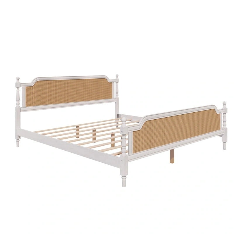 Rotan Platform Bedframe – Geen Boxspring Nodig