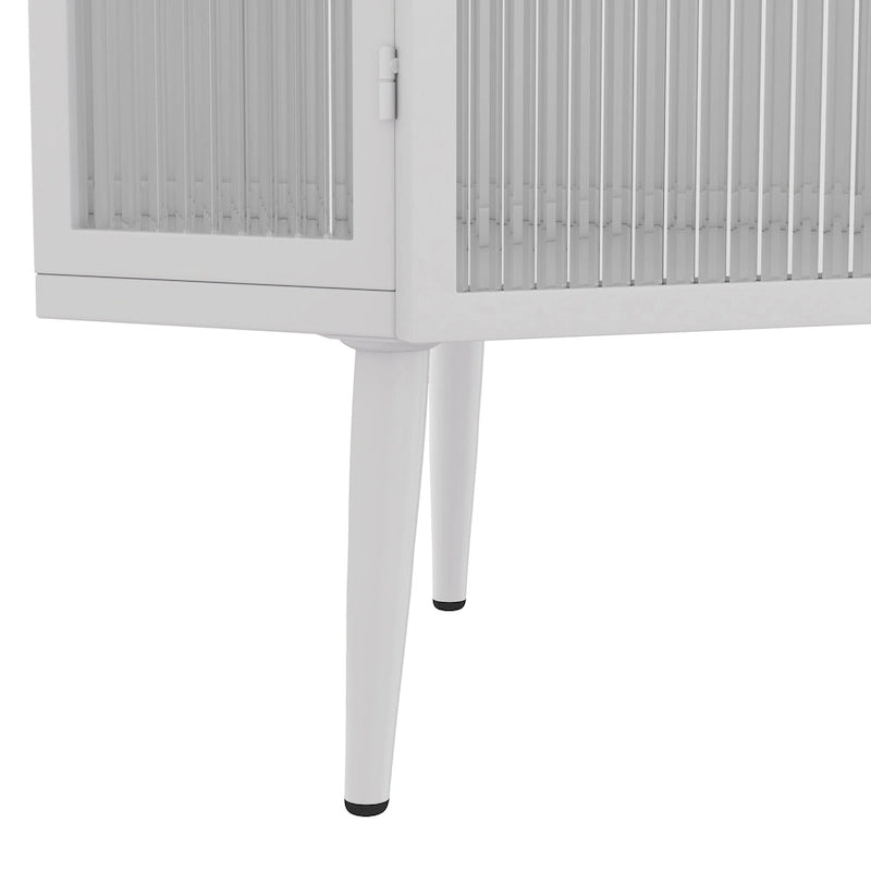 3-laags hoekkastje met glazen deur