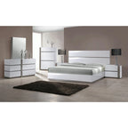 Modern Hoogglans Wit & Grijs Platform Bed