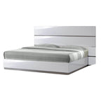 Modern Hoogglans Wit & Grijs Platform Bed