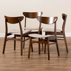 Parlin Mid-Century Modern Transitional 4-delige eetkamerstoelenset