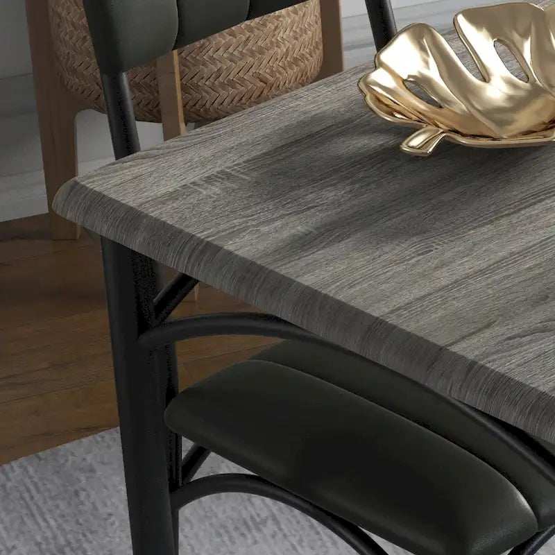 Eettafelset voor 2 personen met gestoffeerde stoelen