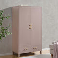 2 Door Wardrobe with Drawer - Dusty Mauve