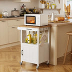 Keukenwagen van hout met lades