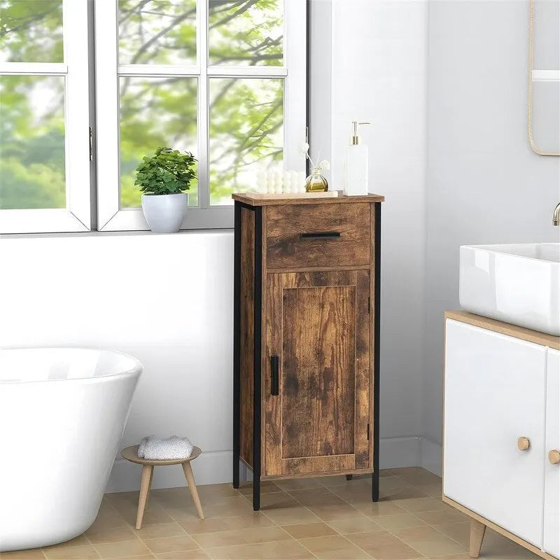 Smalle vloerkast met 1 deur en 1 lade - 11,8D x 13,8B x 31,5H