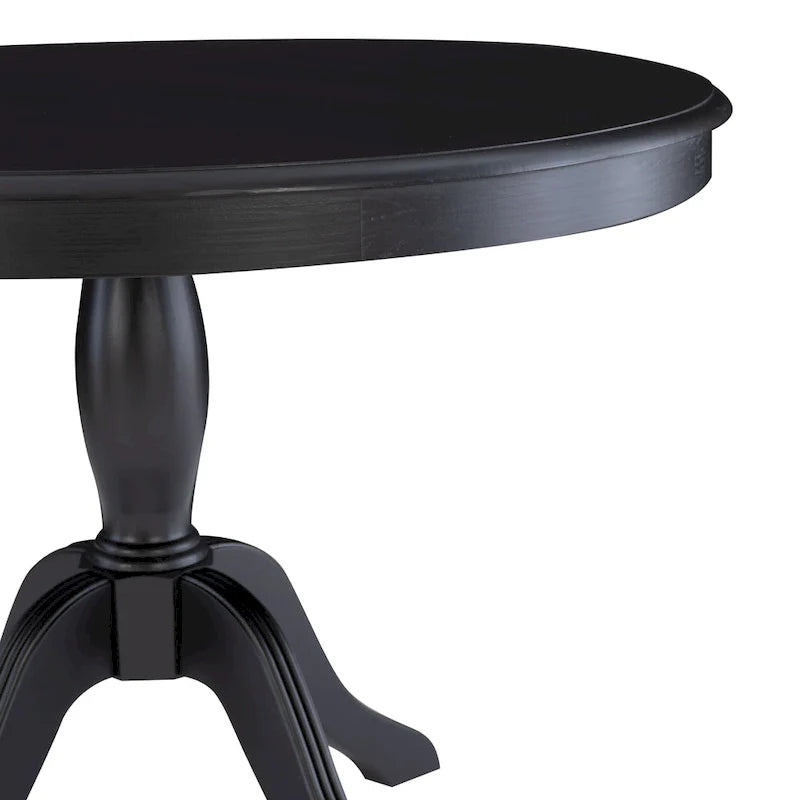 Ronde kolomtafel van massief hout