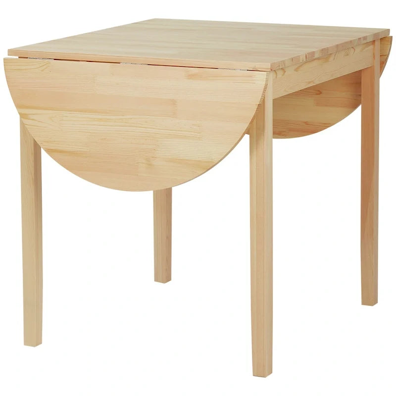 HOMCOM 55 massief houten keukentafel, klaptafel voor kleine ruimtes, opvouwbare eettafel