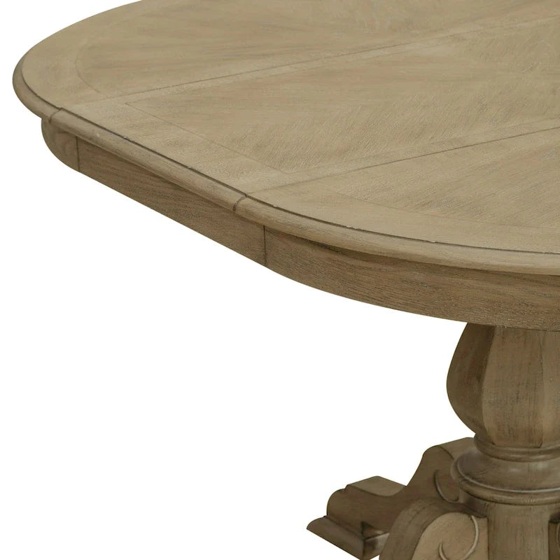 Magnolia Manor ronde eettafel met pootonderstel en uitschuifbare bladen - 2 afwerkingen