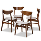 Parlin Mid-Century Modern Transitional 4-delige eetkamerstoelenset
