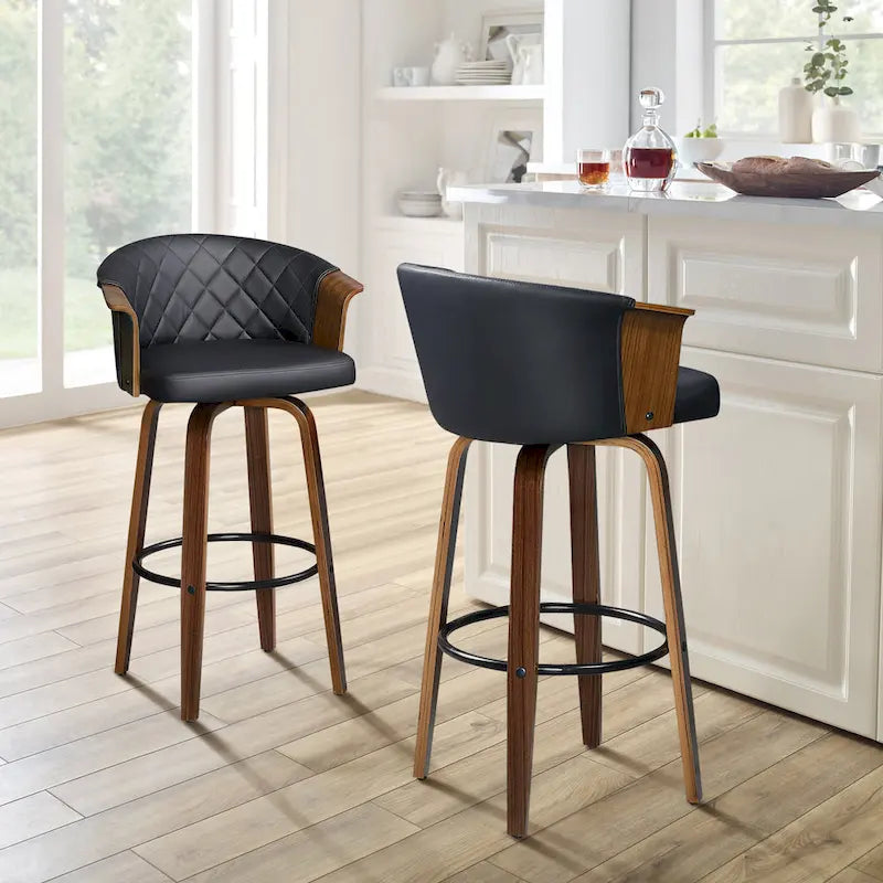 Art Leon Mid-century modern draaibare barstoelen (set van 2)