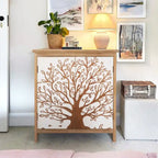 Houten opbergkast met 2 deuren