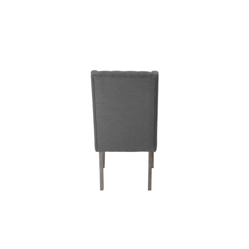 Best Quality Furniture 9-delige rustieke, uitschuifbare grijze eetkamerset