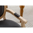 Set van 2 gestoffeerde eetkamerstoelen met armleuningen