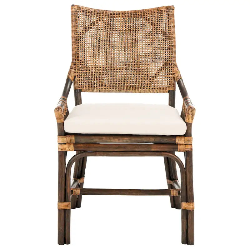 Coastal rotan stoel met kussen 22 B x 24 L x 37 H 22B x 24D x 37H