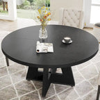 47 inch ronde eettafel voor 4 personen, houten keukentafel voor keuken, eetkamer en woonkamer - N.v.t.