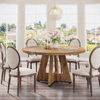47 inch ronde eettafel voor 4 personen, houten keukentafel voor keuken, eetkamer en woonkamer - N.v.t.