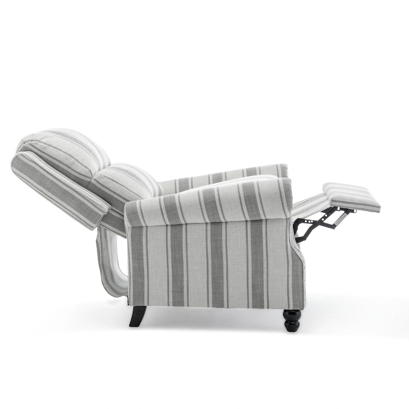 Set van 2 gewatteerde fauteuils met nagelkopbekleding en verstelbare rugleuning