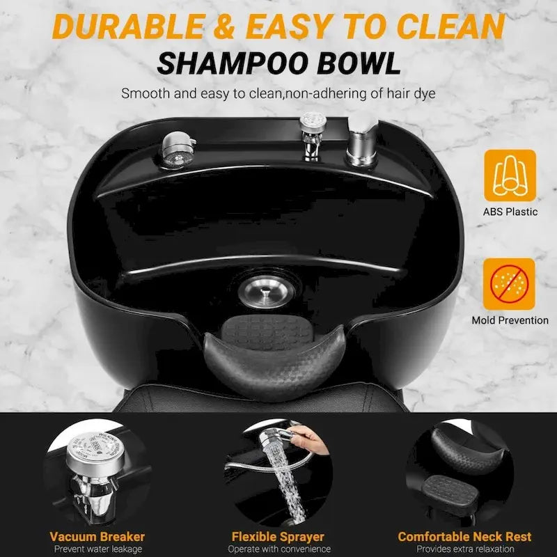 ABS kunststof shampoo wasbak kappersstoel voor salon (set van 1 of 2)