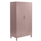 2 Door Wardrobe with Drawer - Dusty Mauve