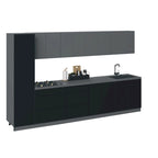 Keuken Elegante Collectie Zwarte Kleur Basis Maat 11Ft Breed - 135x24