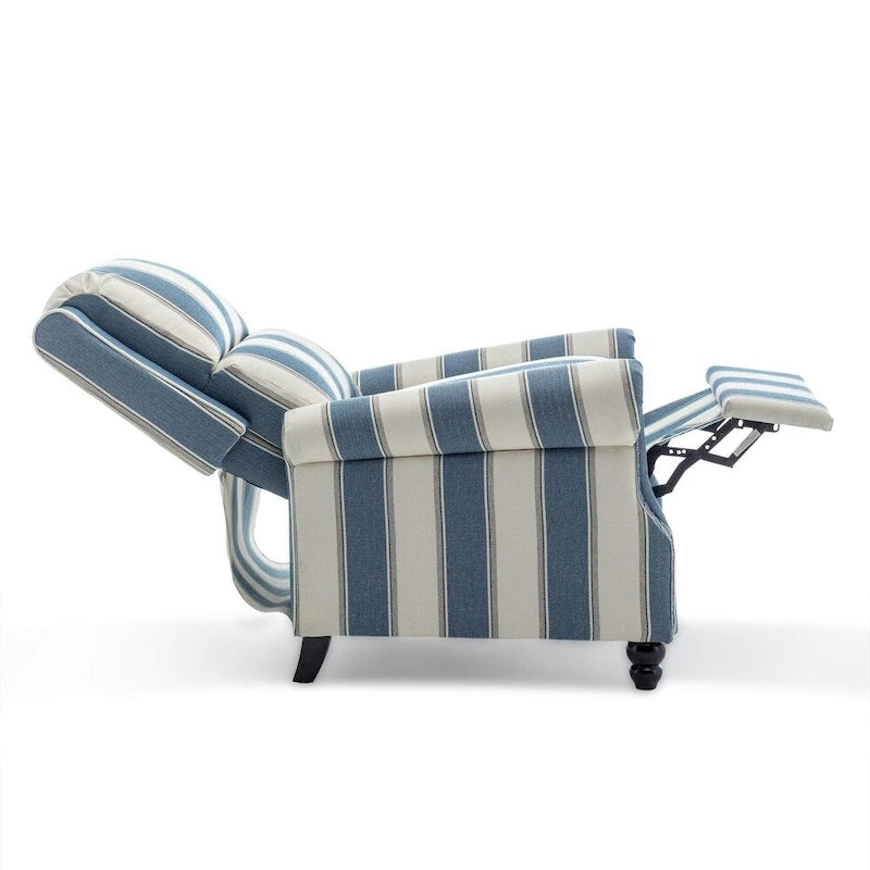 Set van 2 gewatteerde fauteuils met nagelkopbekleding en verstelbare rugleuning