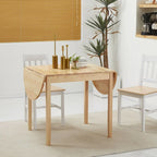 HOMCOM 55 massief houten keukentafel, klaptafel voor kleine ruimtes, opvouwbare eettafel