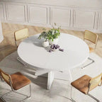 47 inch ronde eettafel voor 4 personen, houten keukentafel voor keuken, eetkamer en woonkamer - N.v.t.
