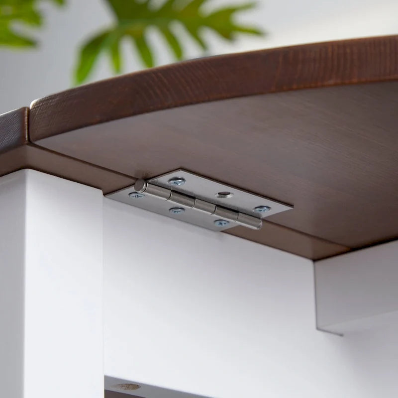 HOMCOM 55 massief houten keukentafel, klaptafel voor kleine ruimtes, opvouwbare eettafel