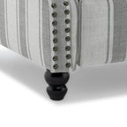 Set van 2 gewatteerde fauteuils met nagelkopbekleding en verstelbare rugleuning