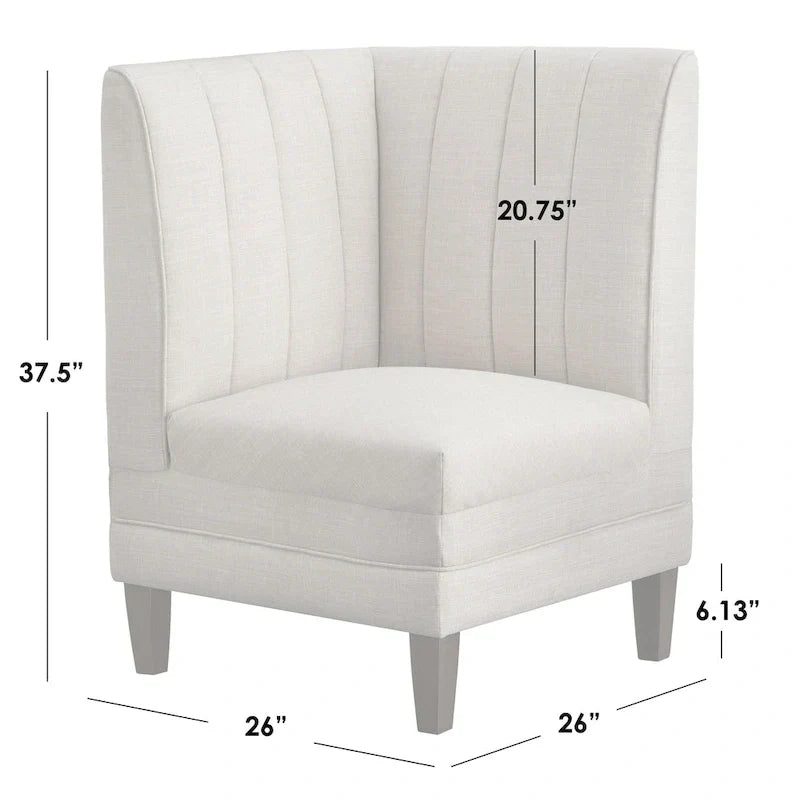 Lifestorey Kerrington 3-delige gestoffeerde bankenset met banquette-rugleuning