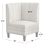 Lifestorey Kerrington 3-delige gestoffeerde bankenset met banquette-rugleuning